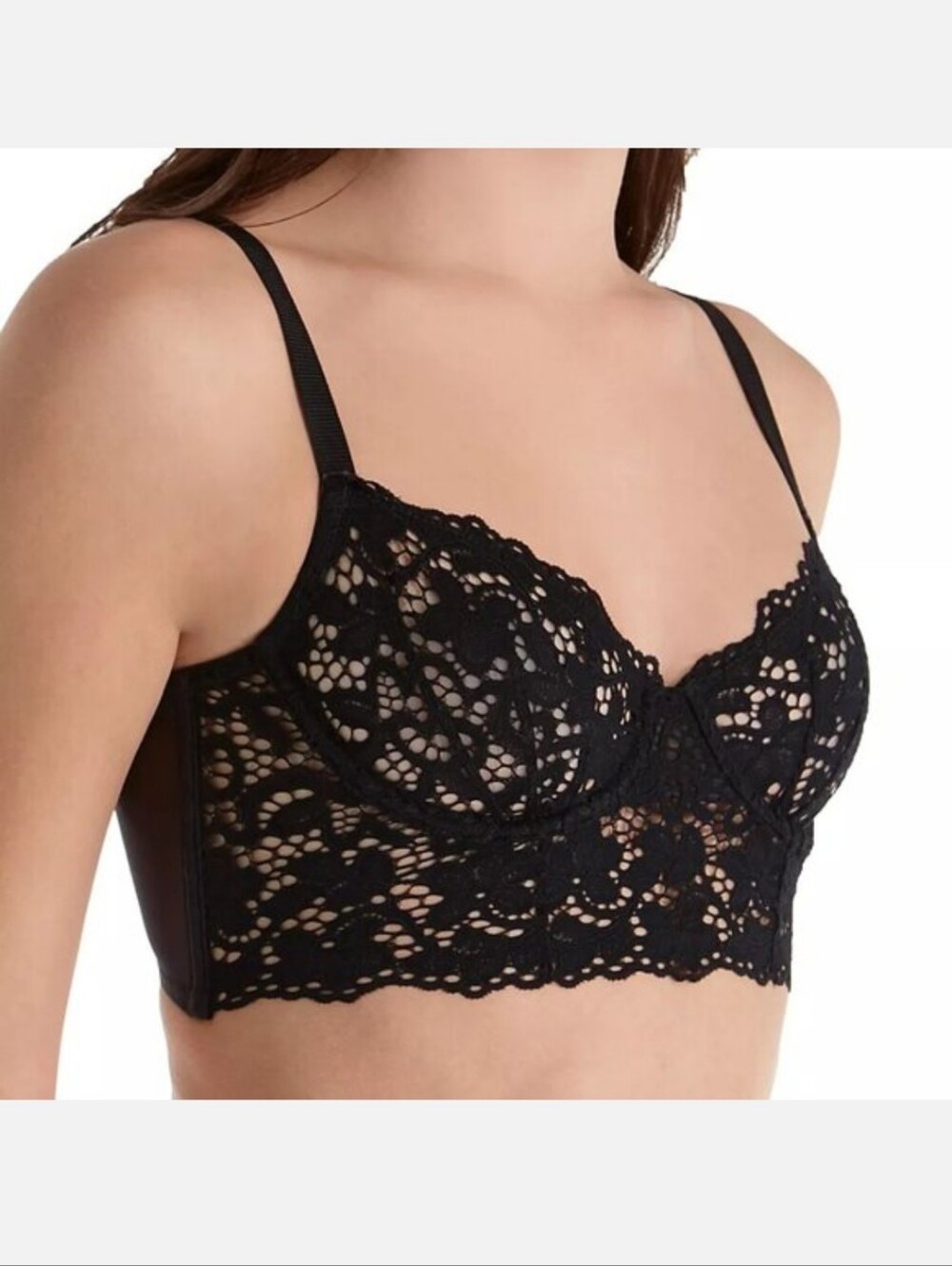 DKNY Black Lace Unlined Bra 34B - Women's Intimates